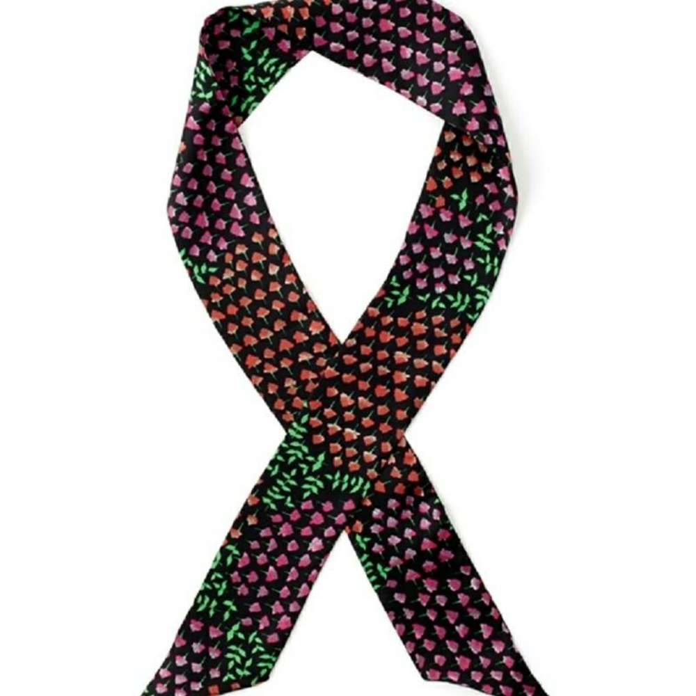 3/$24! Echo NY Ditzy Floral Silk Mini Skinny Scarf